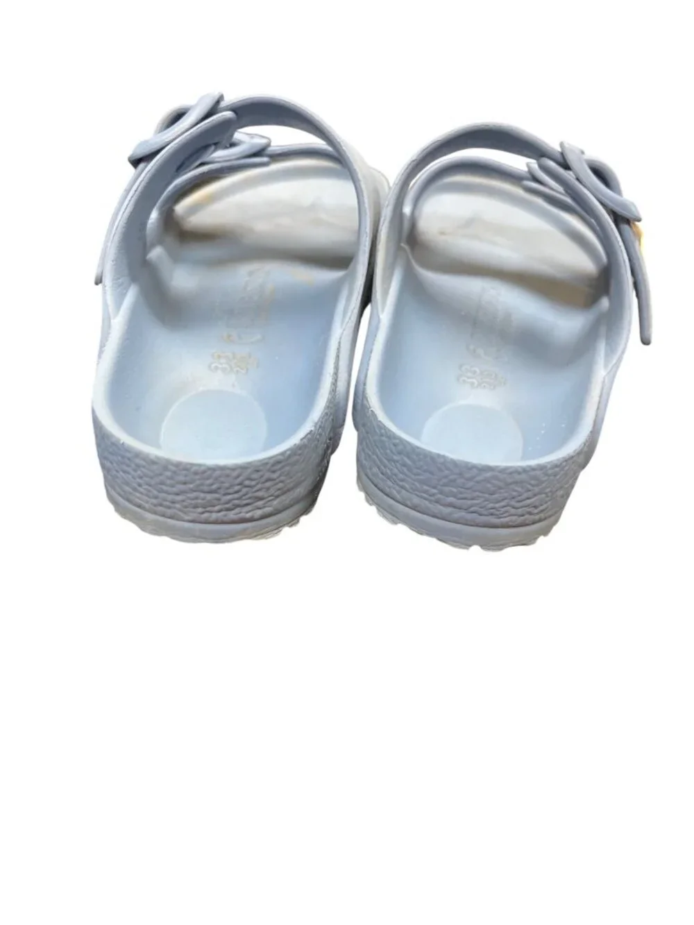 Birkenstock womens blue slip on designer casual sandals sz 33/3.5 SKU 10-520
